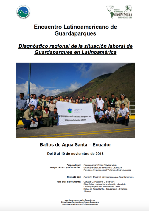 Diagnóstico regional de la situación laboral de Guardaparques en Latinoamérica