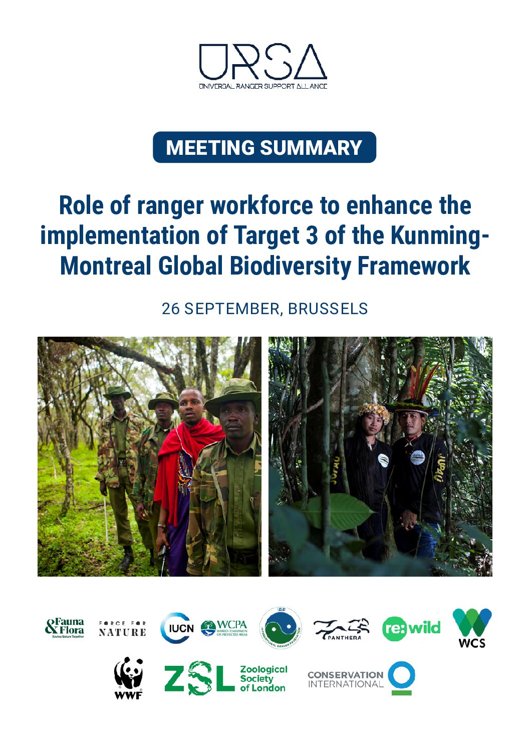 Role of ranger workforce to enhance the implementation of Target 3 of the Kunming- Montreal Global Biodiversity Framework – Meeting Summary
